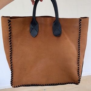 Leather tote